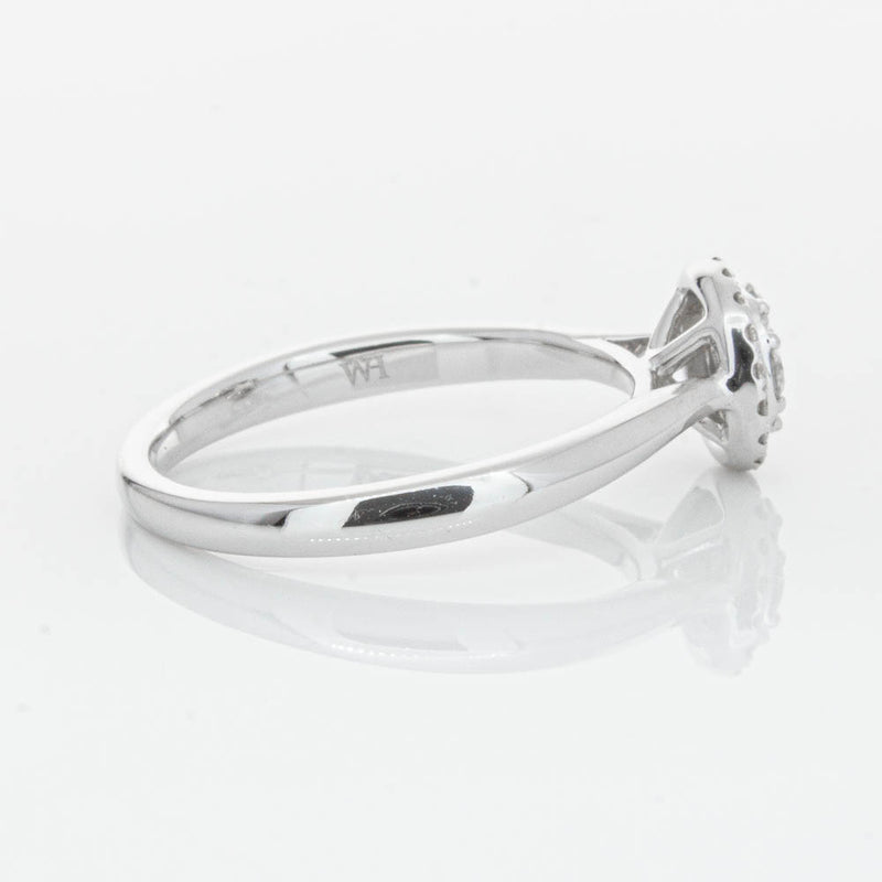 14ct White Gold Diamond Mini Saturn Ring-Ring-Walker & Hall
