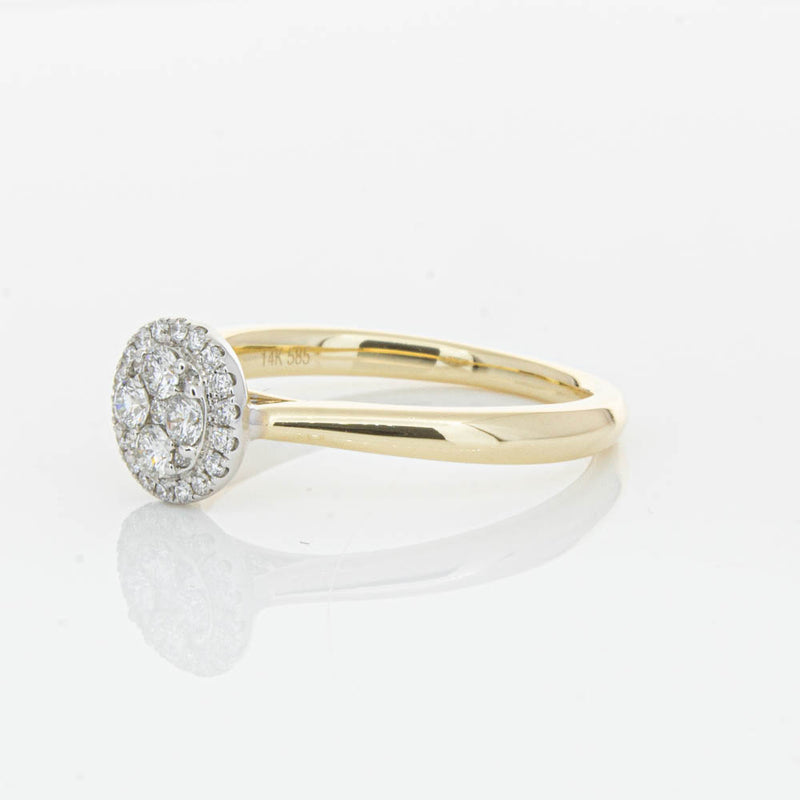 14ct Yellow Gold Diamond Mini Saturn Ring-Ring-Walker & Hall