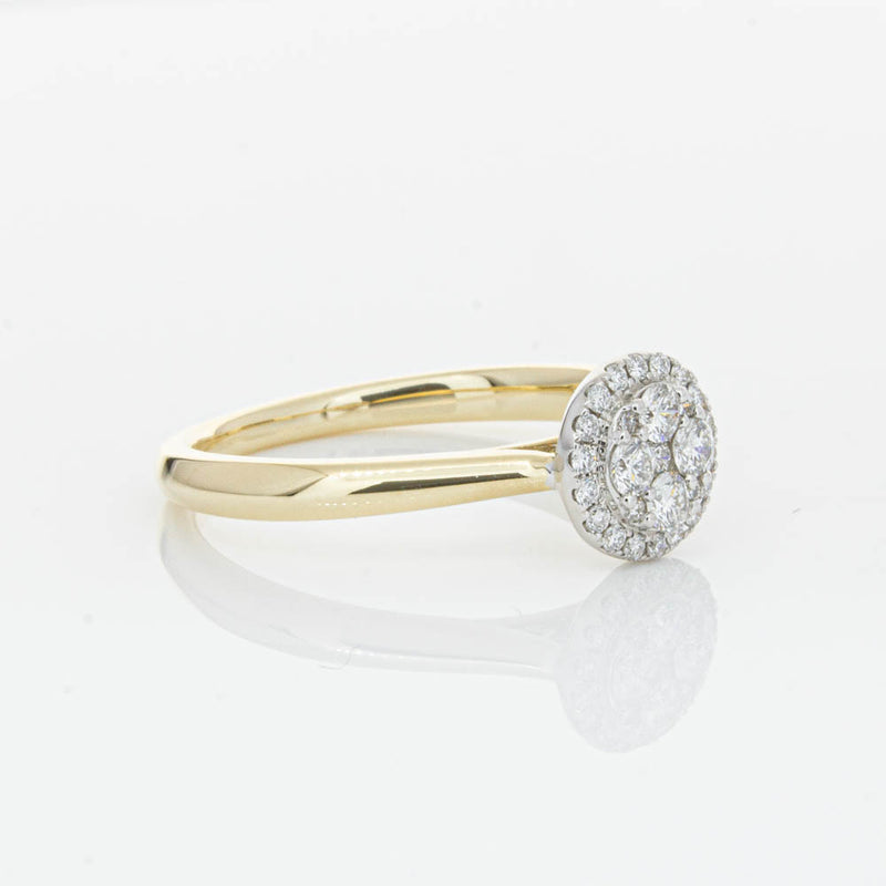 14ct Yellow Gold Diamond Mini Saturn Ring-Ring-Walker & Hall