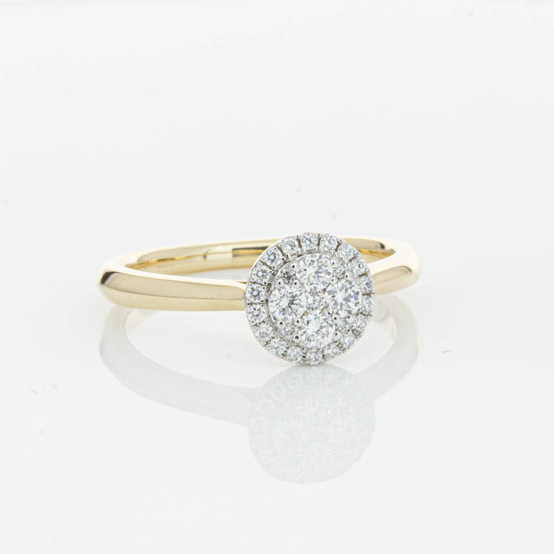 14ct Yellow Gold Diamond Mini Saturn Ring-Ring-Walker & Hall