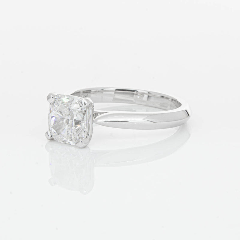 18ct White Gold 2.01ct Cushion Cut Diamond Venetian Ring-Ring-Walker & Hall