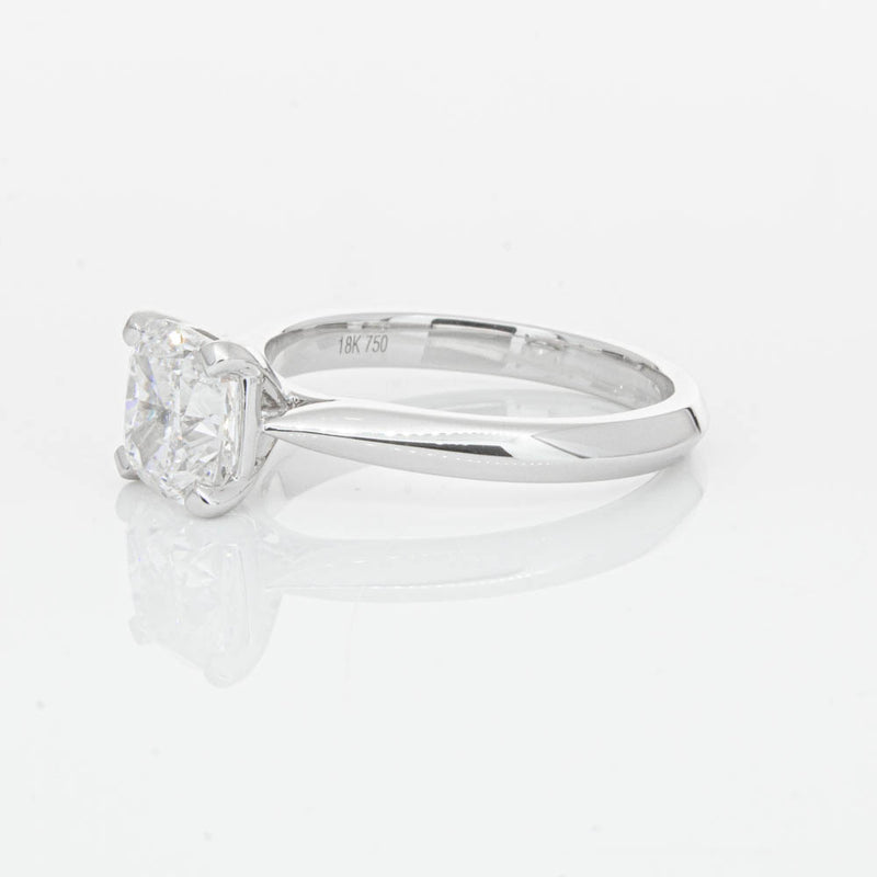 18ct White Gold 2.01ct Cushion Cut Diamond Venetian Ring-Ring-Walker & Hall