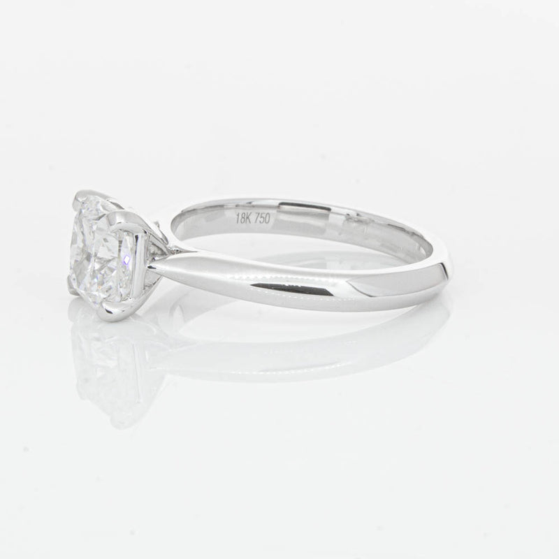 18ct White Gold 2.01ct Cushion Cut Diamond Venetian Ring-Ring-Walker & Hall