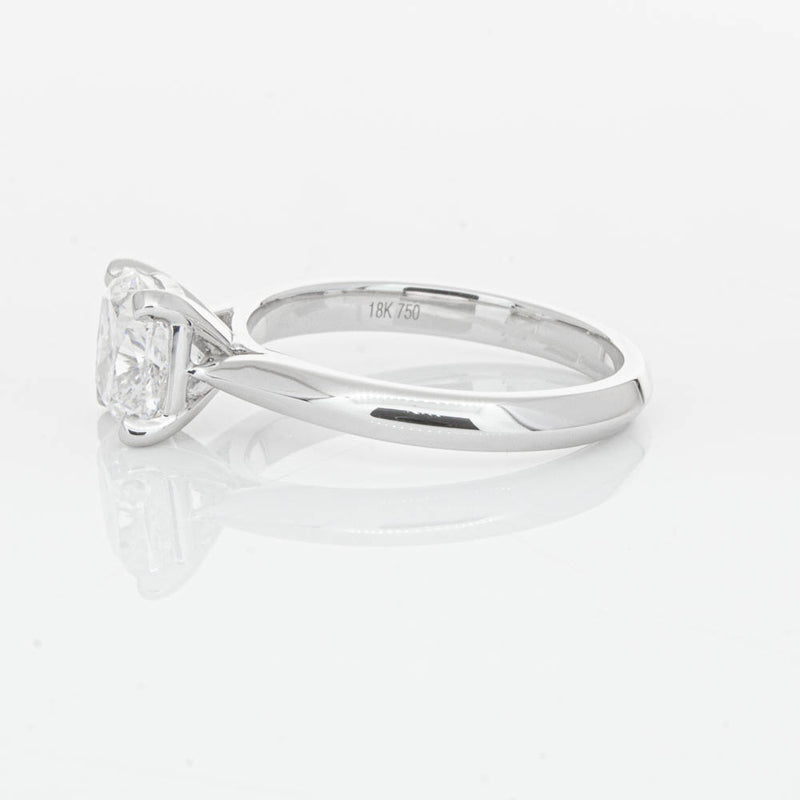 18ct White Gold 2.01ct Cushion Cut Diamond Venetian Ring-Ring-Walker & Hall