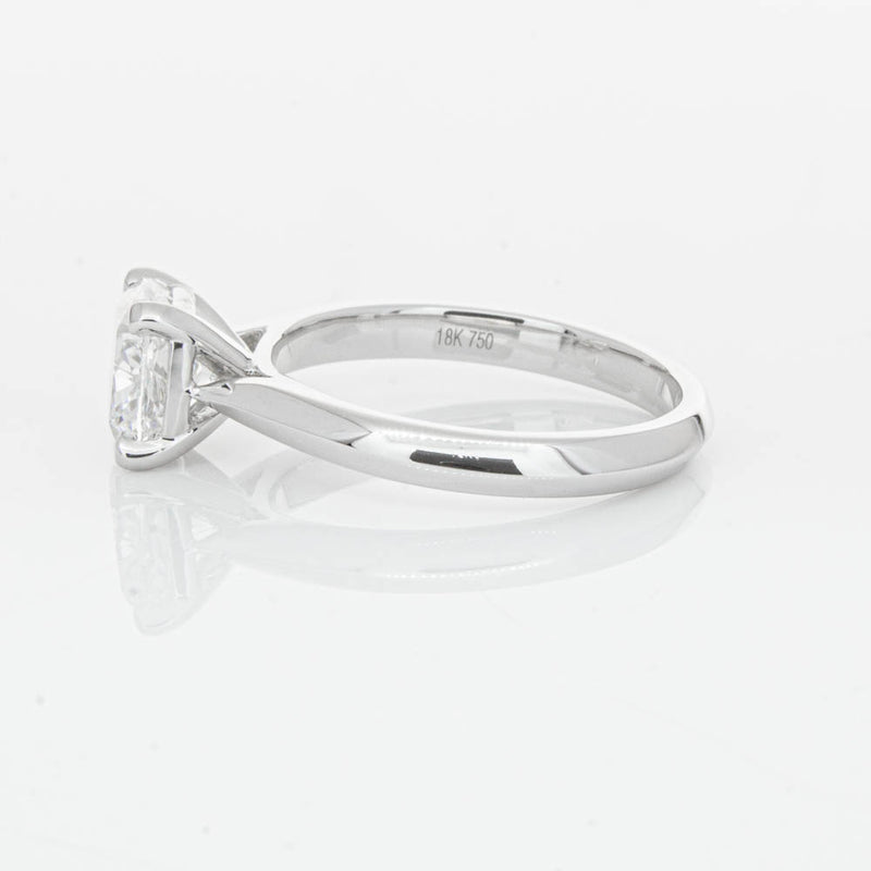 18ct White Gold 2.01ct Cushion Cut Diamond Venetian Ring-Ring-Walker & Hall