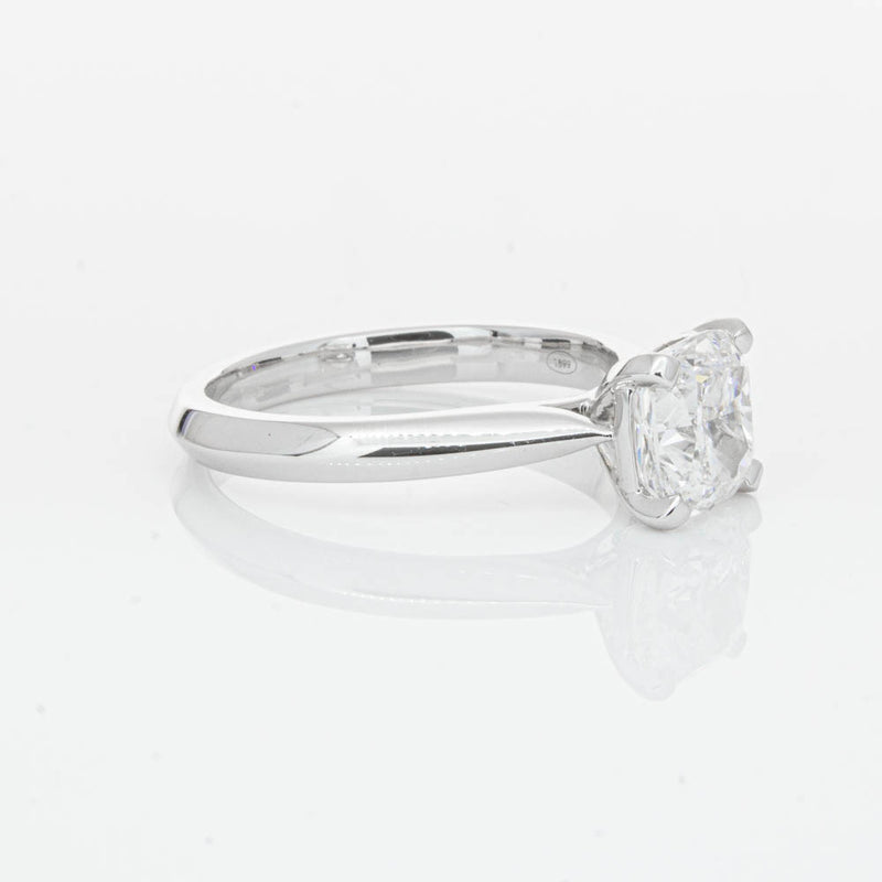 18ct White Gold 2.01ct Cushion Cut Diamond Venetian Ring-Ring-Walker & Hall