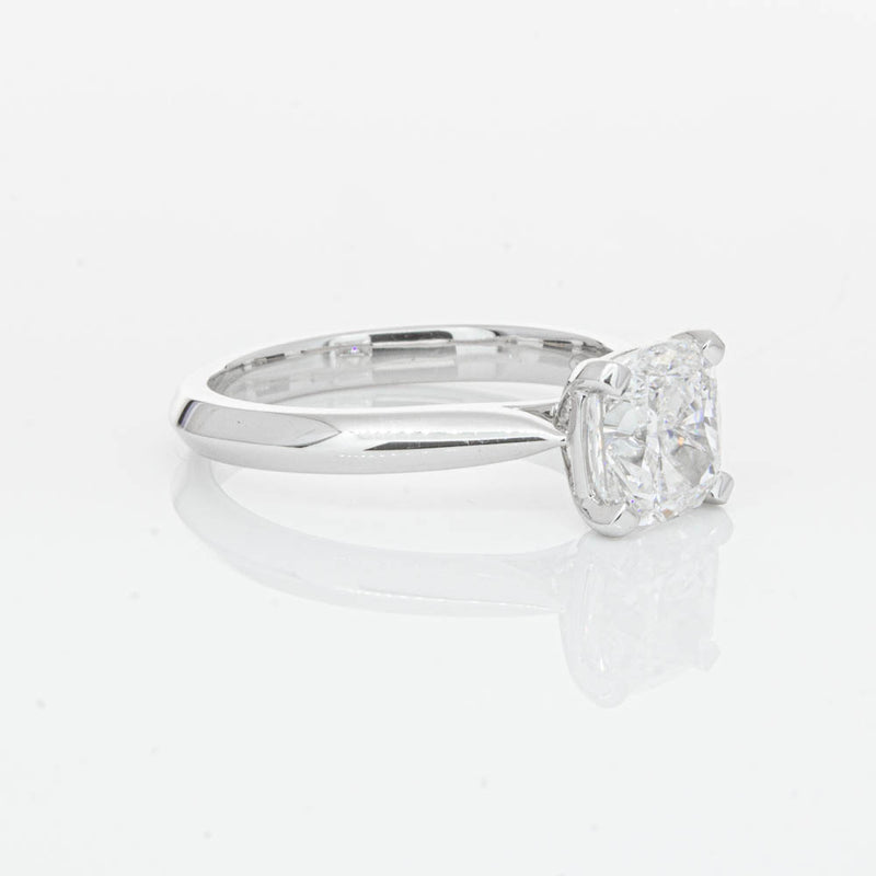 18ct White Gold 2.01ct Cushion Cut Diamond Venetian Ring-Ring-Walker & Hall