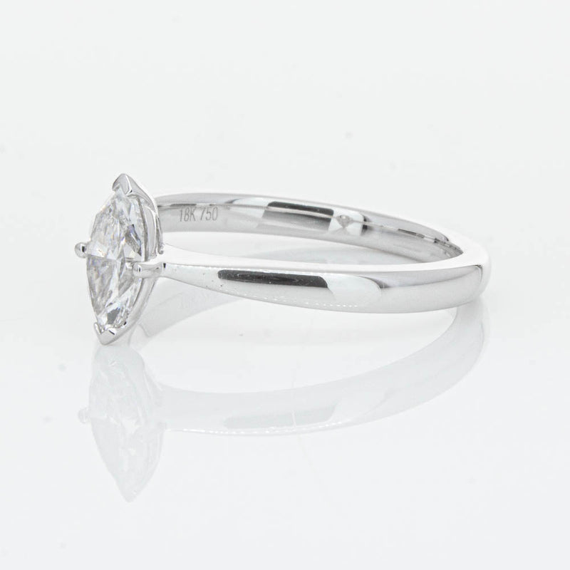 18ct White Gold .50ct Marquise Cut Diamond Royale Ring-Ring-Walker & Hall