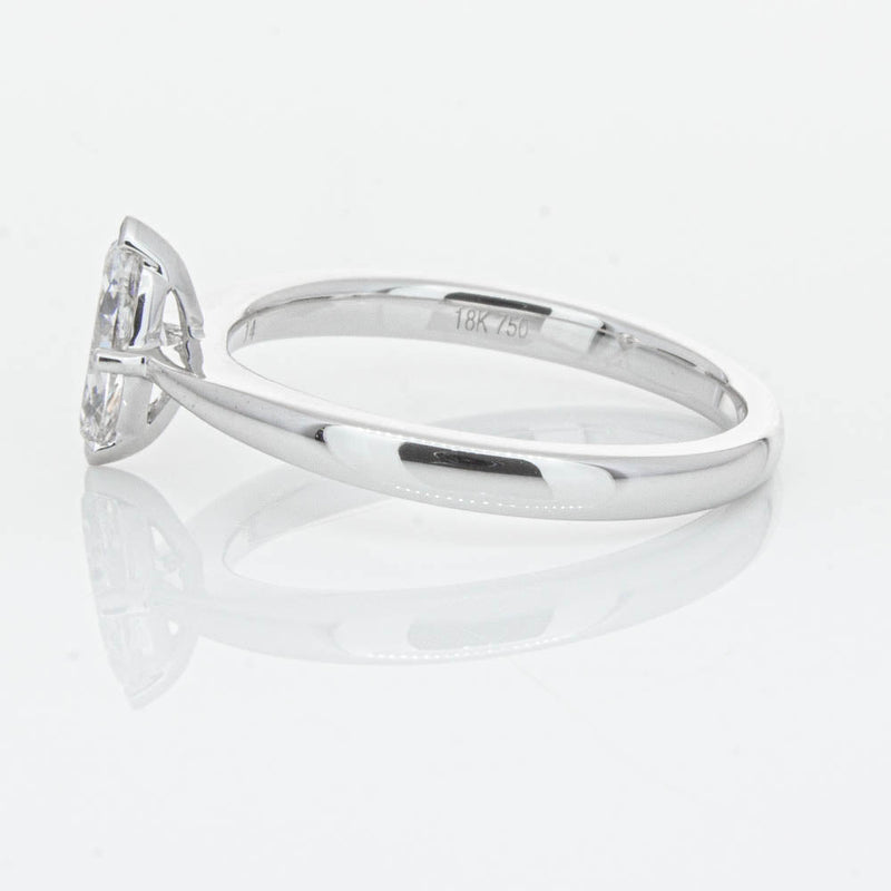 18ct White Gold .50ct Marquise Cut Diamond Royale Ring-Ring-Walker & Hall