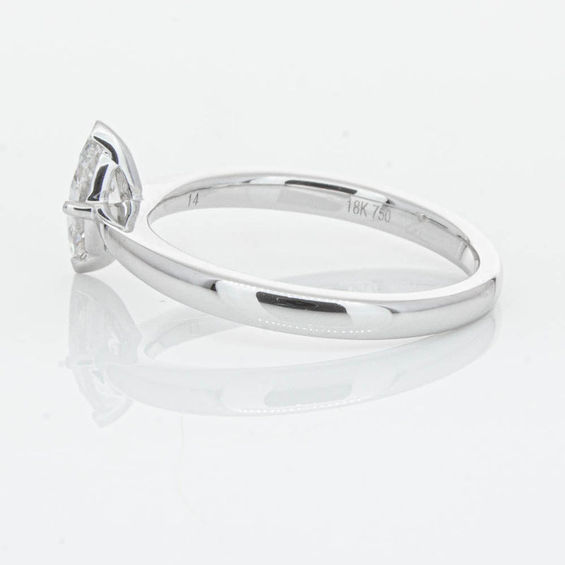 18ct White Gold .50ct Marquise Cut Diamond Royale Ring-Ring-Walker & Hall