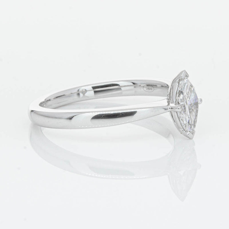 18ct White Gold .50ct Marquise Cut Diamond Royale Ring-Ring-Walker & Hall