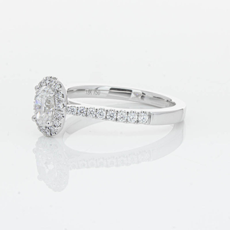 18ct White Gold .50ct Oval Cut Diamond Lola Ring-Ring-Walker & Hall