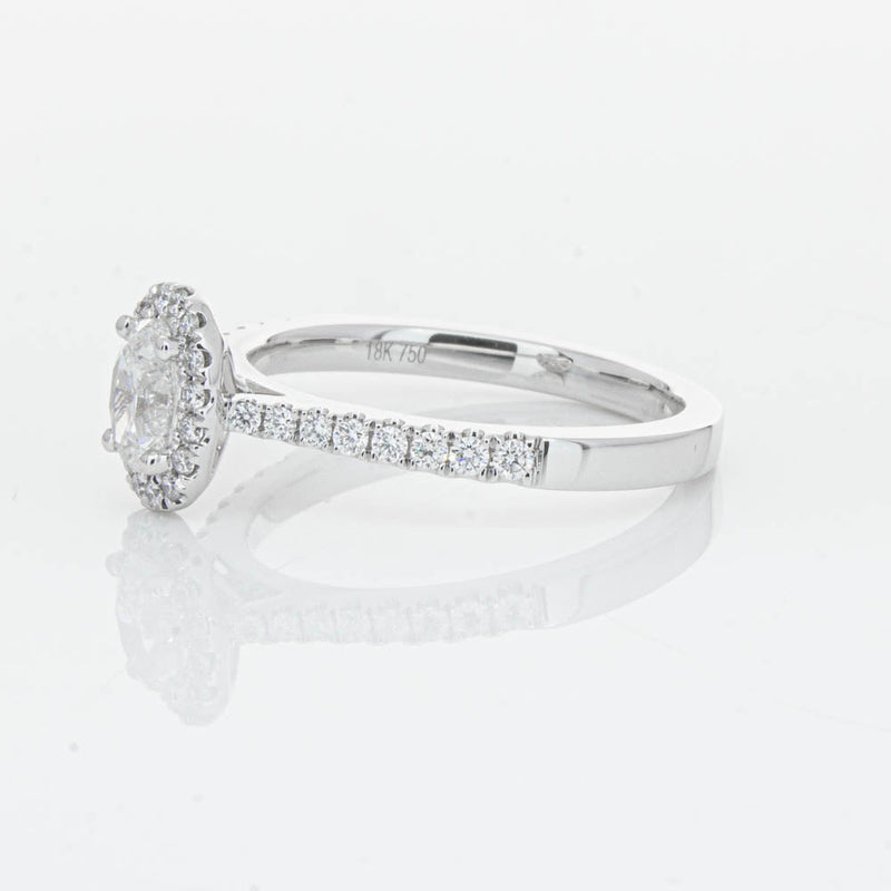18ct White Gold .50ct Oval Cut Diamond Lola Ring-Ring-Walker & Hall