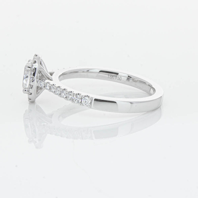 18ct White Gold .50ct Oval Cut Diamond Lola Ring-Ring-Walker & Hall