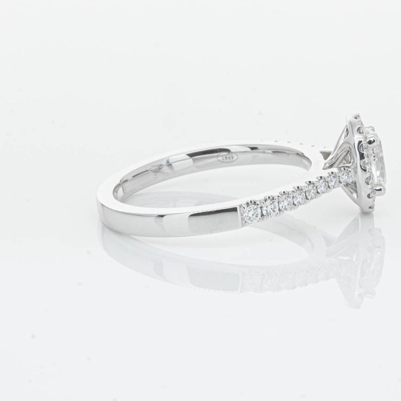 18ct White Gold .50ct Oval Cut Diamond Lola Ring-Ring-Walker & Hall