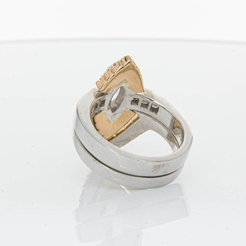 Deja Vu 18ct White Gold Diamond & Pink Sapphire Ring & Band-Ring-Walker & Hall