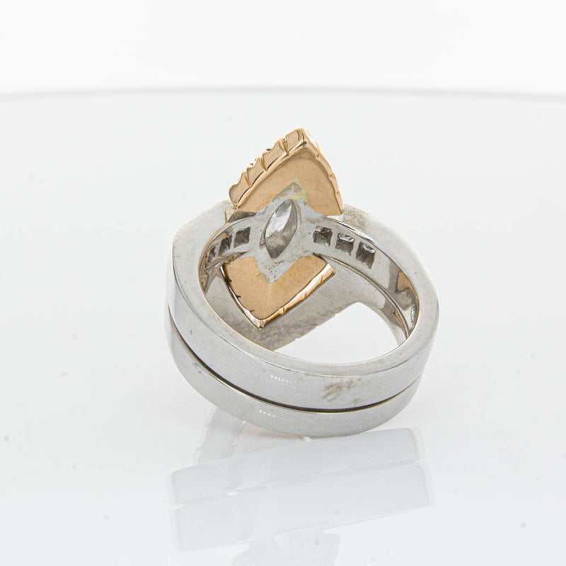 Deja Vu 18ct White Gold Diamond & Pink Sapphire Ring & Band-Ring-Walker & Hall