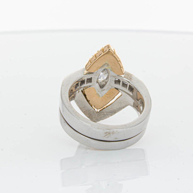 Deja Vu 18ct White Gold Diamond & Pink Sapphire Ring & Band-Ring-Walker & Hall