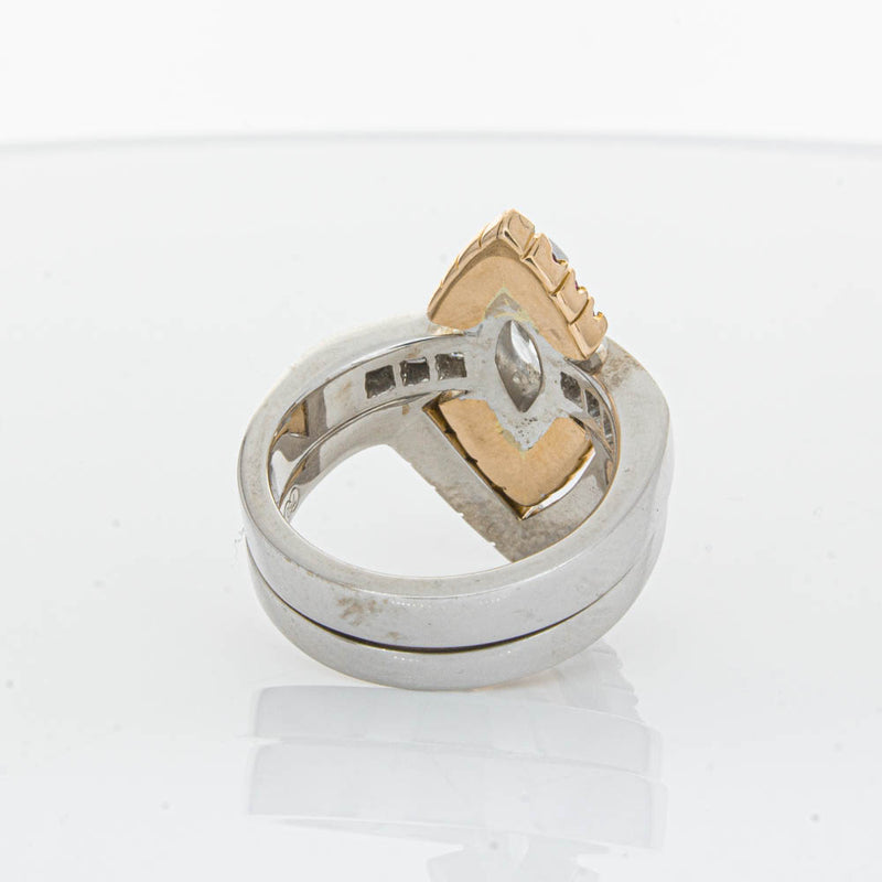 Deja Vu 18ct White Gold Diamond & Pink Sapphire Ring & Band-Ring-Walker & Hall