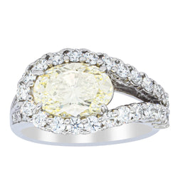 Deja Vu Platinum 2.17ct Yellow Diamond Ring - Ring - Walker & Hall