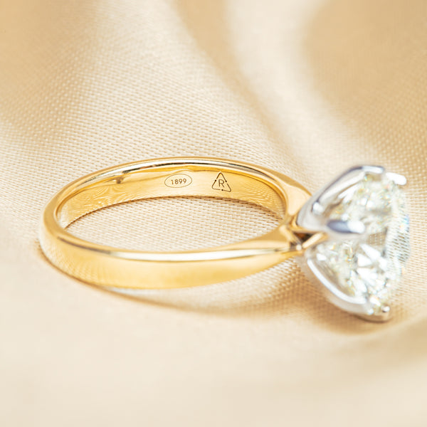 18ct Yellow Gold 4.93ct Reclaimed Diamond Nova Ring - Ring - Walker & Hall