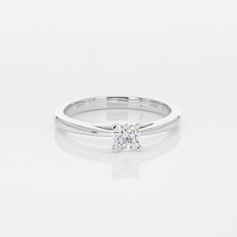 14ct White Gold .30ct Diamond Luna Ring-Ring-Walker & Hall