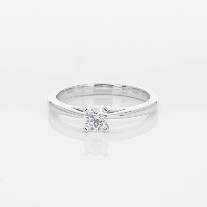 14ct White Gold .30ct Diamond Luna Ring-Ring-Walker & Hall