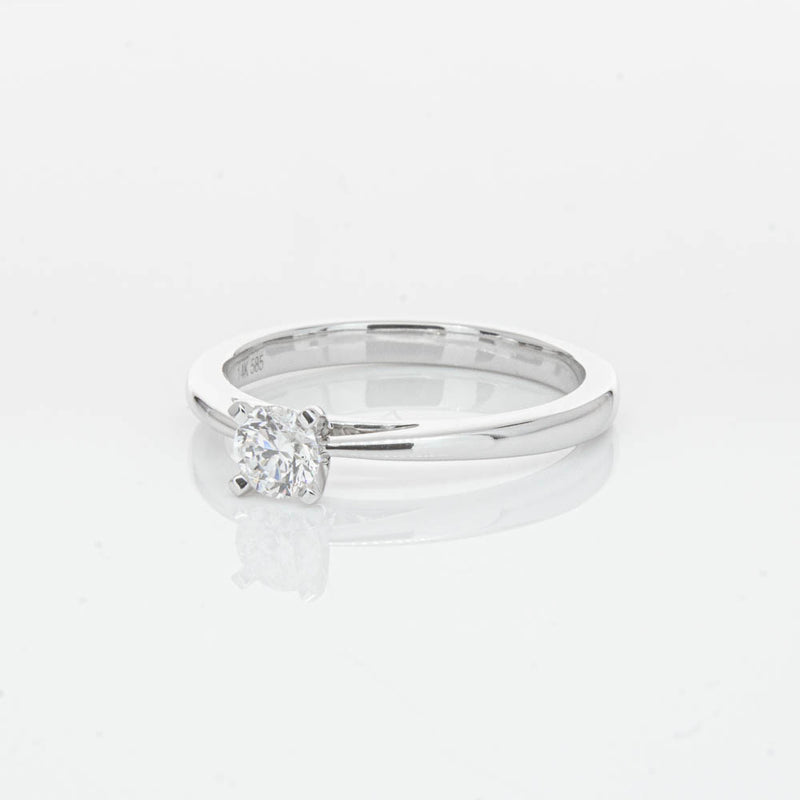 14ct White Gold .30ct Diamond Luna Ring-Ring-Walker & Hall