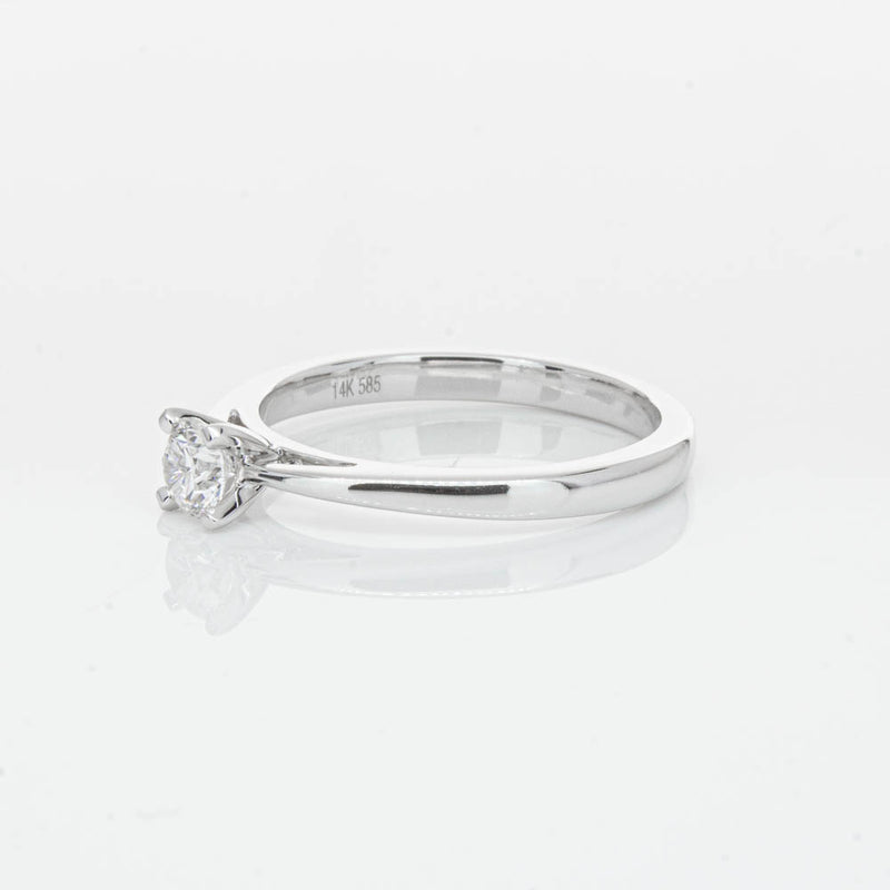 14ct White Gold .30ct Diamond Luna Ring-Ring-Walker & Hall