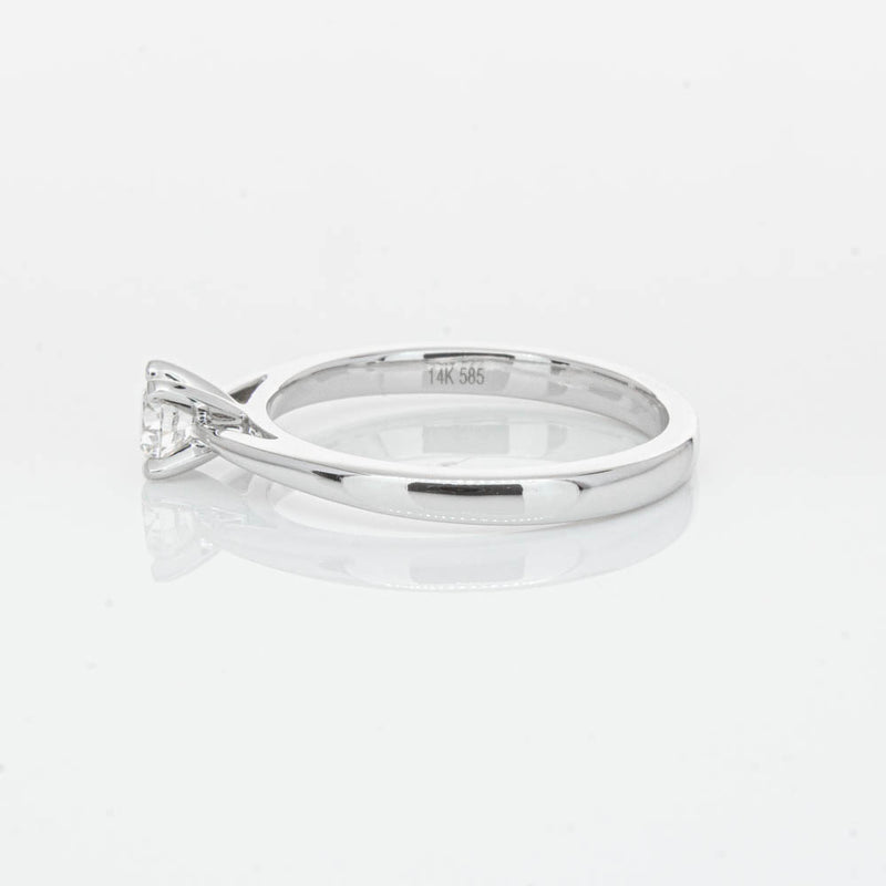 14ct White Gold .30ct Diamond Luna Ring-Ring-Walker & Hall