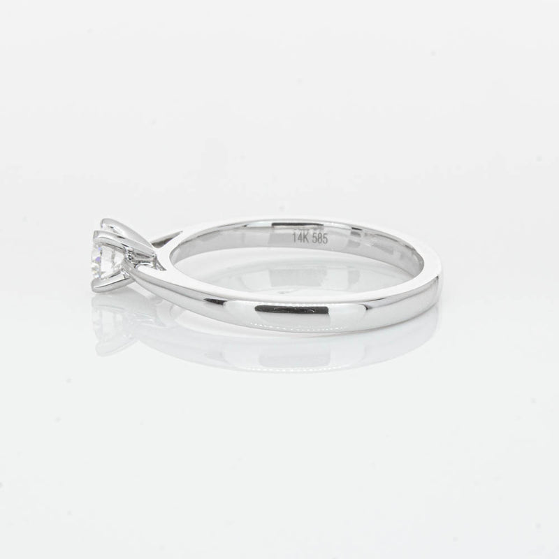 14ct White Gold .30ct Diamond Luna Ring-Ring-Walker & Hall