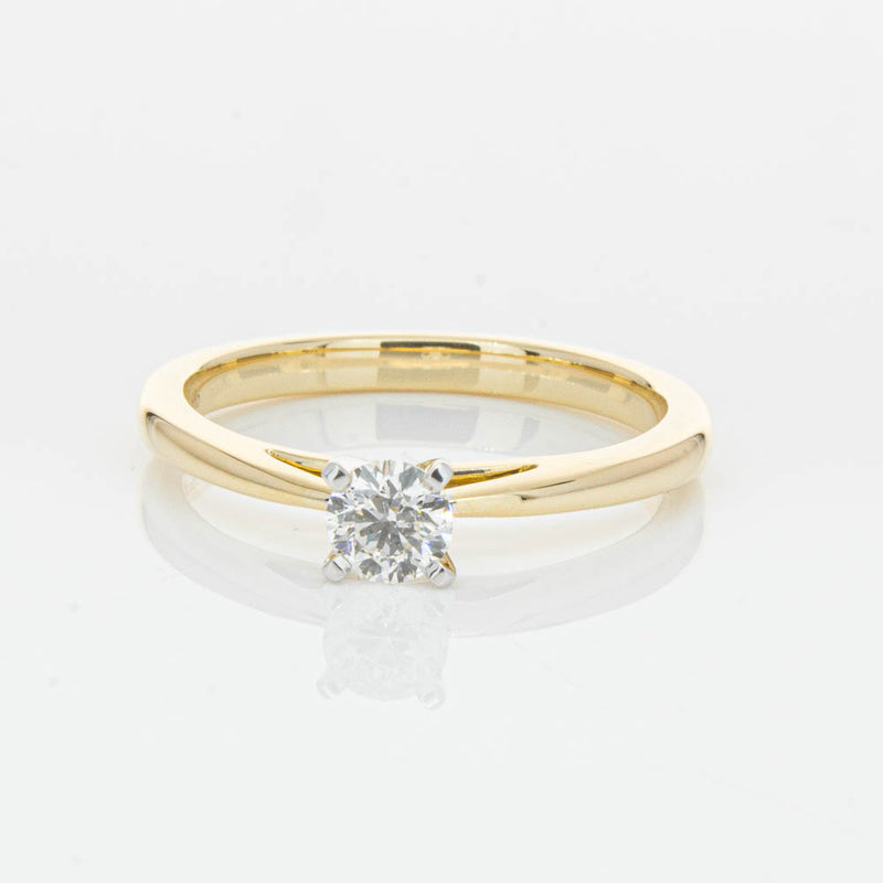 14ct Yellow Gold .30ct Diamond Luna Ring-Ring-Walker & Hall