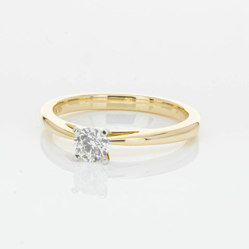 14ct Yellow Gold .30ct Diamond Luna Ring-Ring-Walker & Hall