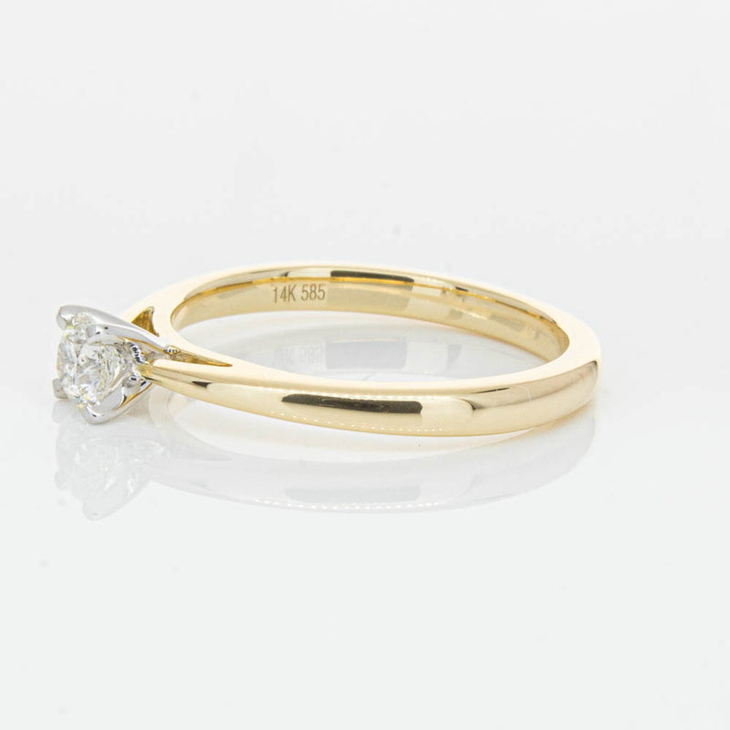 14ct Yellow Gold .30ct Diamond Luna Ring-Ring-Walker & Hall