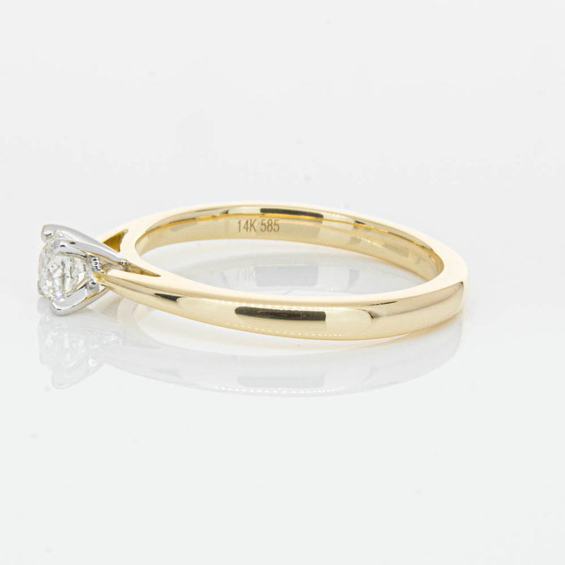 14ct Yellow Gold .30ct Diamond Luna Ring-Ring-Walker & Hall