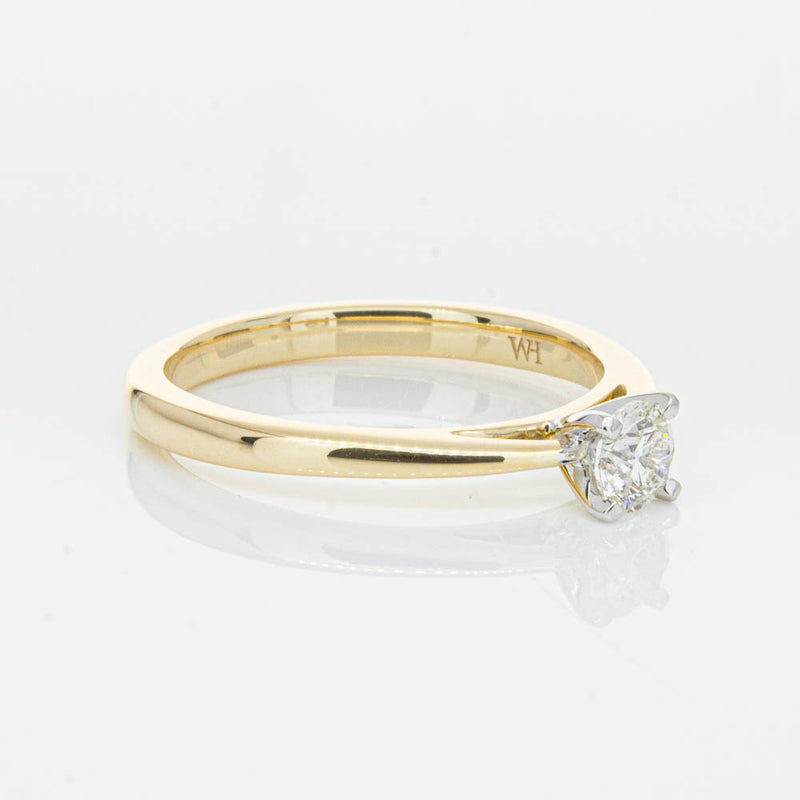 14ct Yellow Gold .30ct Diamond Luna Ring-Ring-Walker & Hall