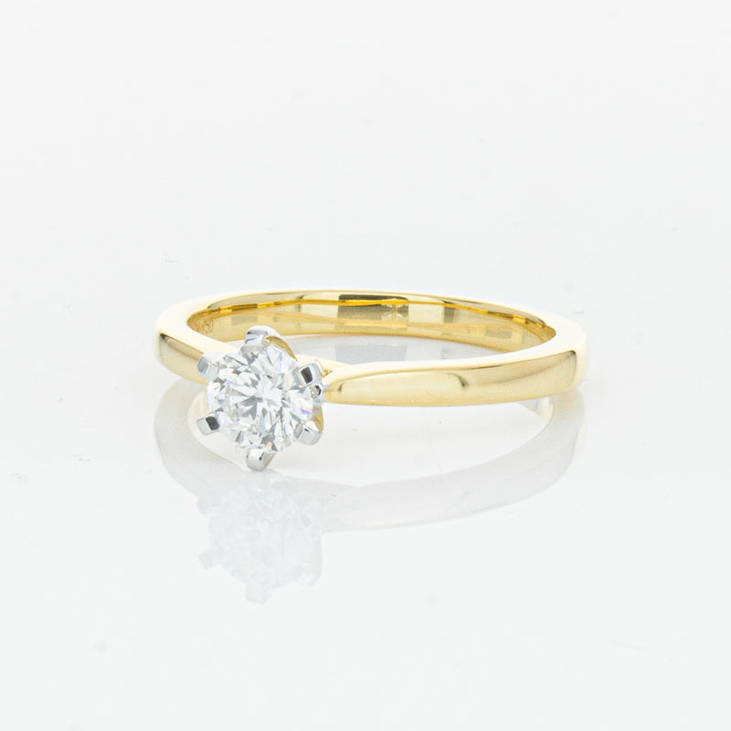 18ct Yellow Gold .50ct Diamond Capri Ring-Ring-Walker & Hall