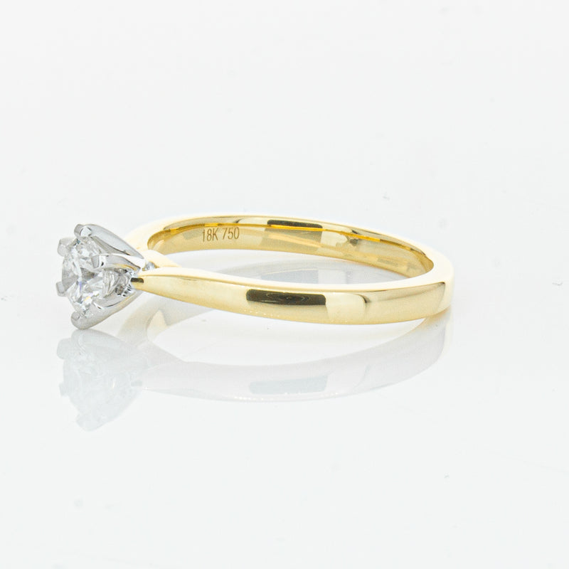 18ct Yellow Gold .50ct Diamond Capri Ring-Ring-Walker & Hall