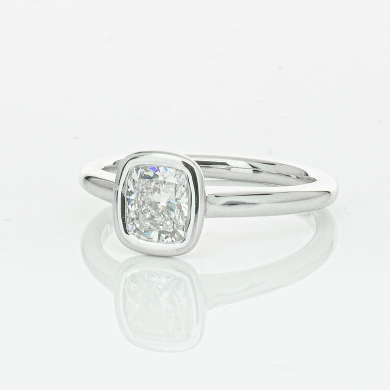 18ct White Gold 1.02ct Cushion Cut Diamond Natalia Ring-Ring-Walker & Hall