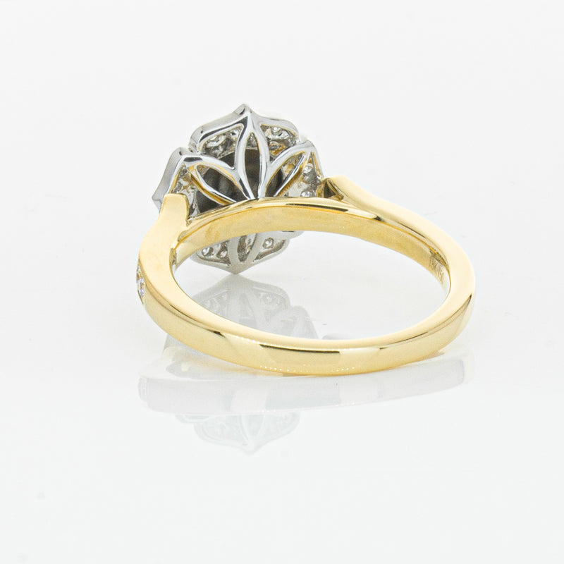 18ct Yellow Gold Black Diamond Ring-Ring-Walker & Hall