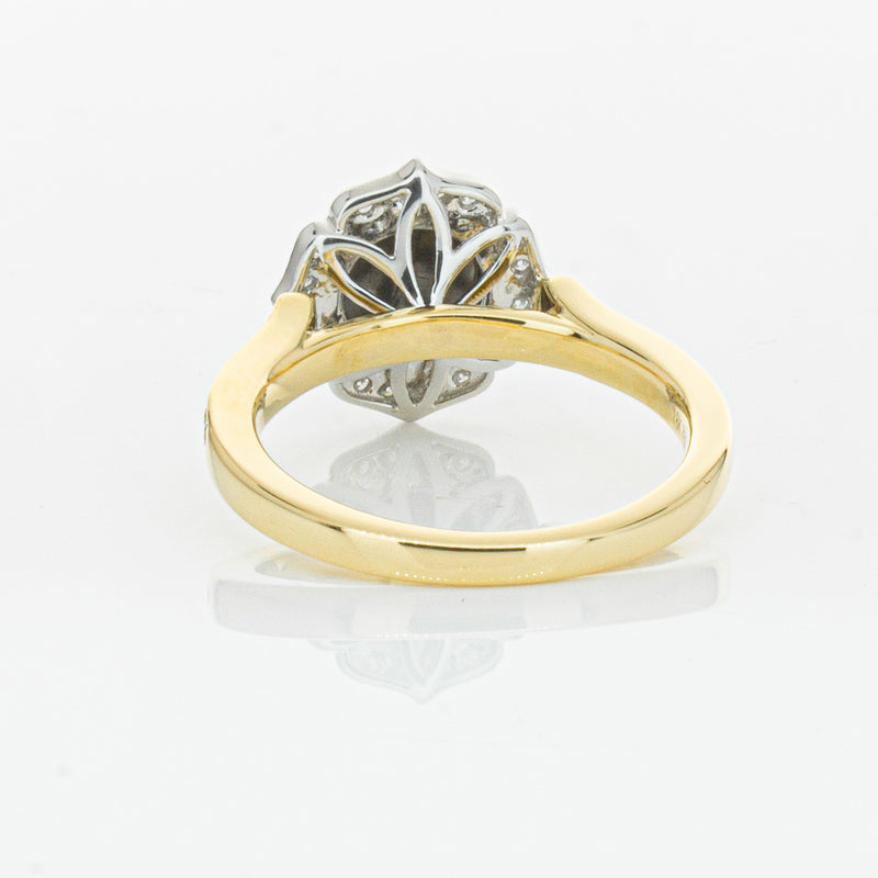 18ct Yellow Gold Black Diamond Ring-Ring-Walker & Hall