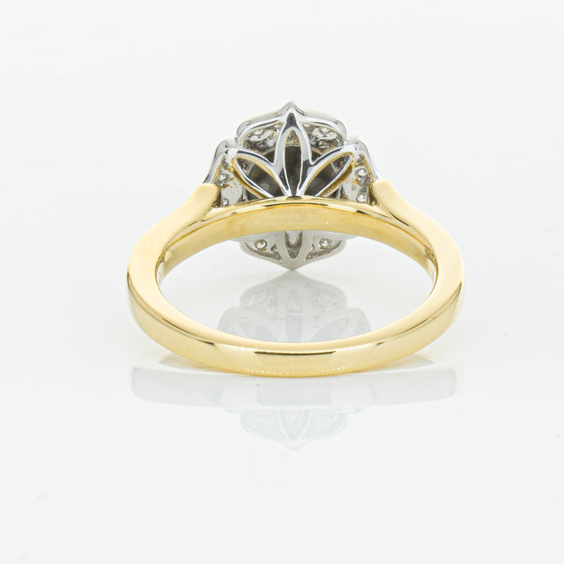 18ct Yellow Gold Black Diamond Ring-Ring-Walker & Hall