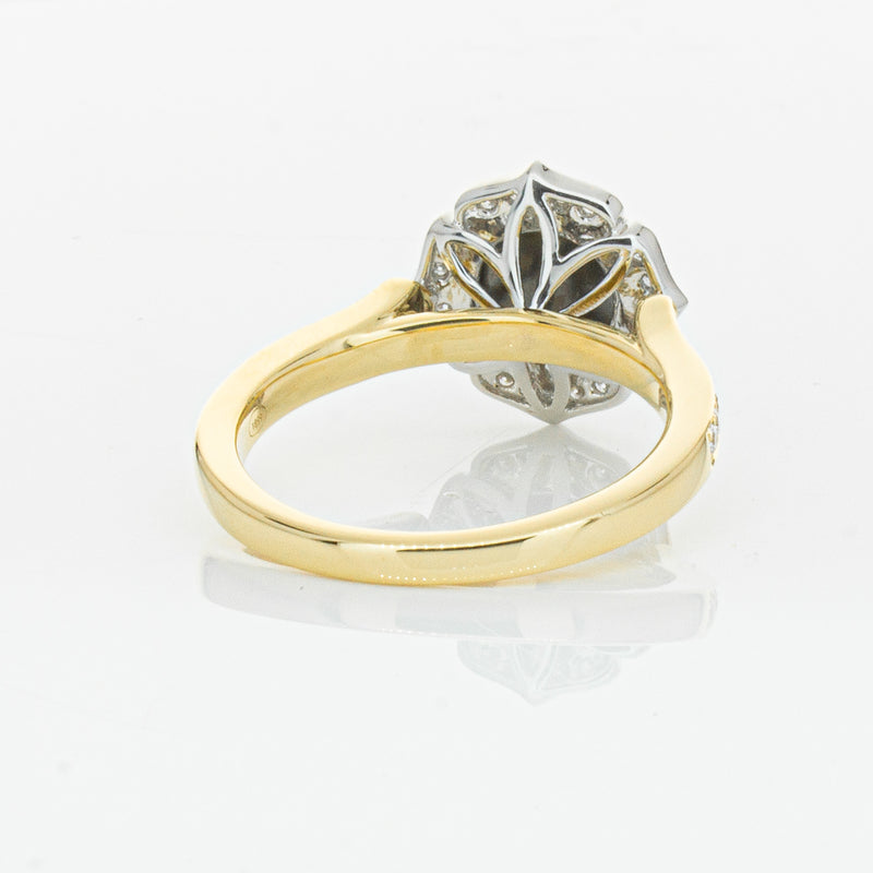 18ct Yellow Gold Black Diamond Ring-Ring-Walker & Hall