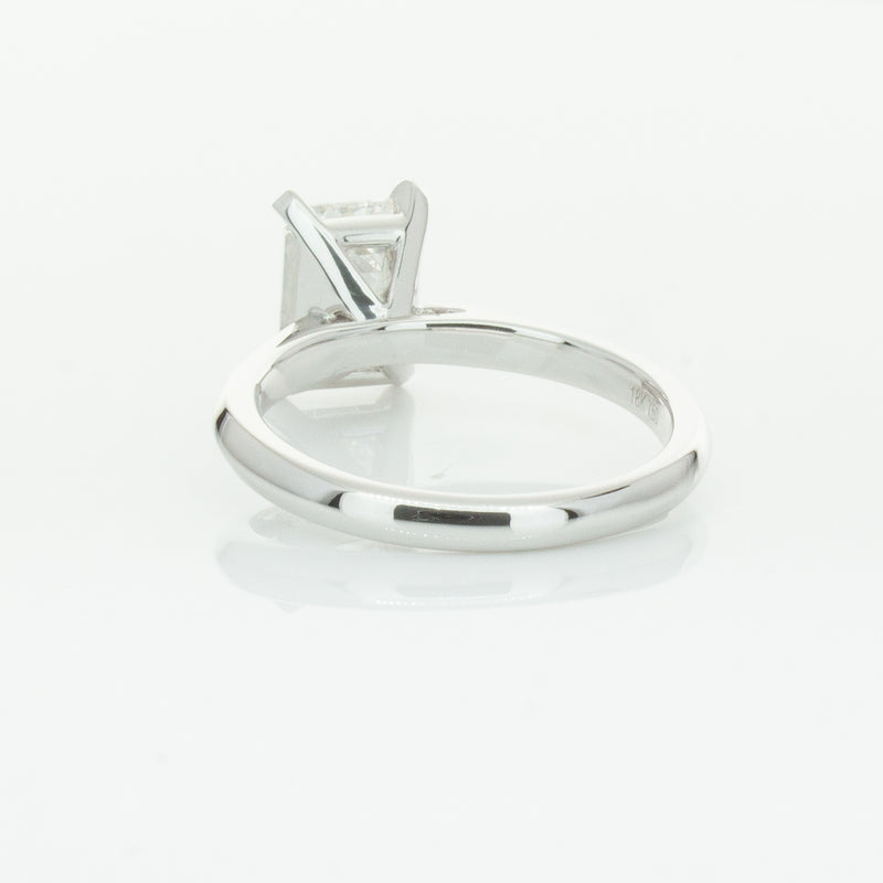 18ct White Gold 2.09ct Emerald Cut Diamond Ring-Ring-Walker & Hall