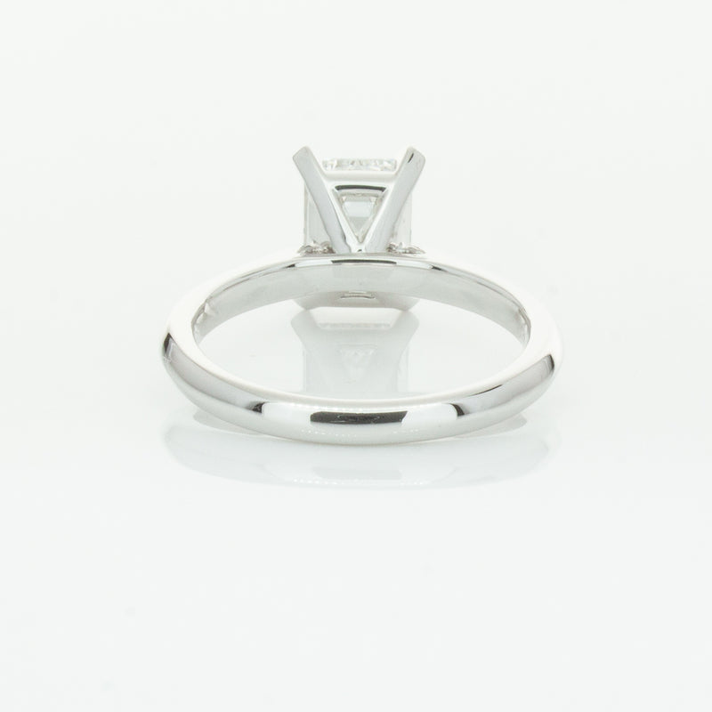 18ct White Gold 2.09ct Emerald Cut Diamond Ring-Ring-Walker & Hall