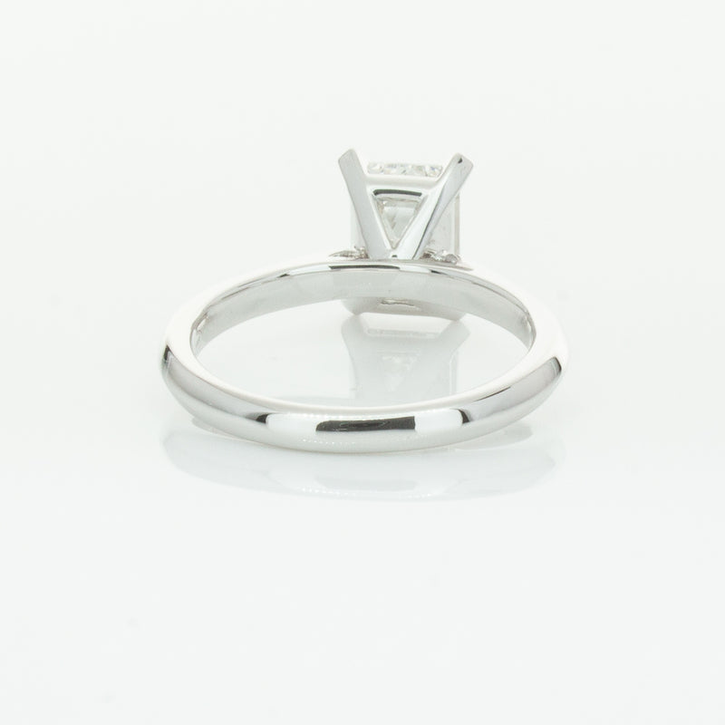 18ct White Gold 2.09ct Emerald Cut Diamond Ring-Ring-Walker & Hall