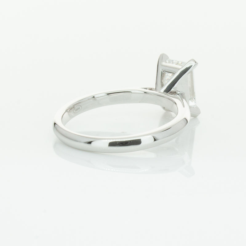 18ct White Gold 2.09ct Emerald Cut Diamond Ring-Ring-Walker & Hall