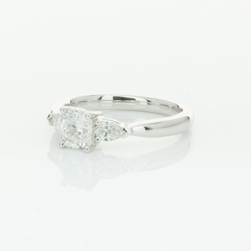 18ct White Gold .76ct Cushion Cut Diamond Ayla Ring-Ring-Walker & Hall