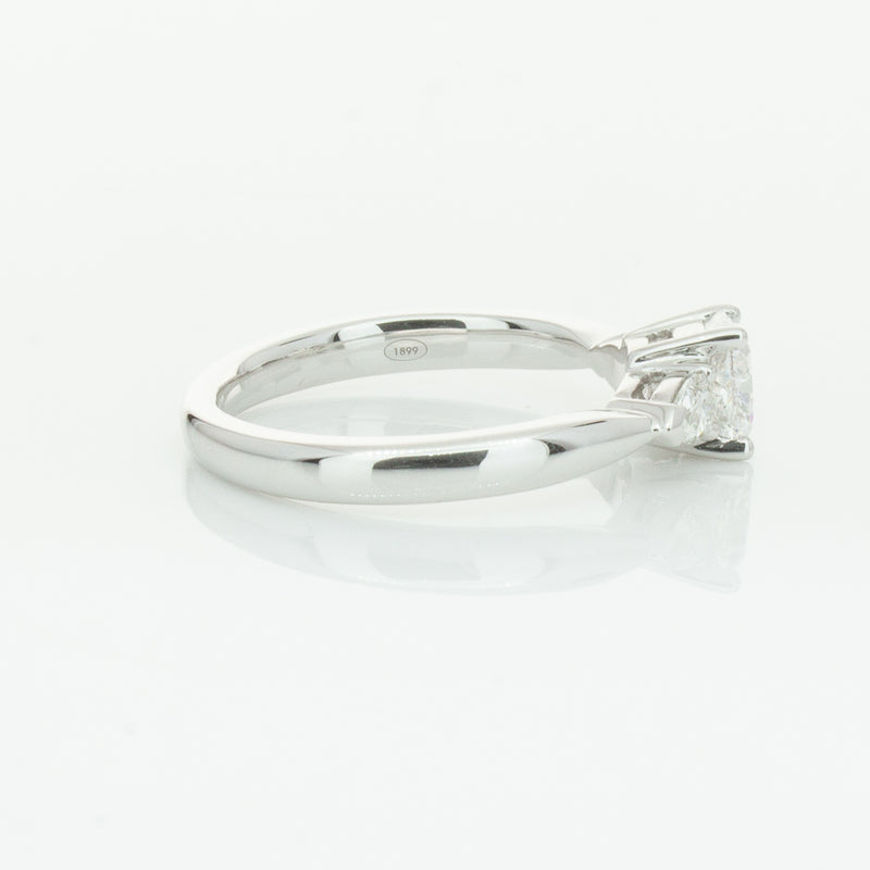 18ct White Gold .76ct Cushion Cut Diamond Ayla Ring-Ring-Walker & Hall