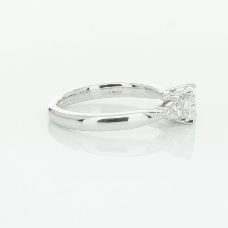 18ct White Gold .76ct Cushion Cut Diamond Ayla Ring-Ring-Walker & Hall